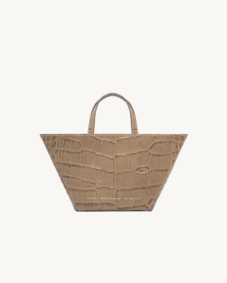 Trapeze Bag “beige crocodile”