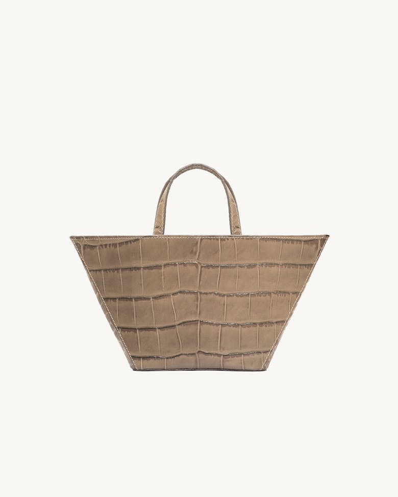 Trapeze Bag “beige crocodile”
