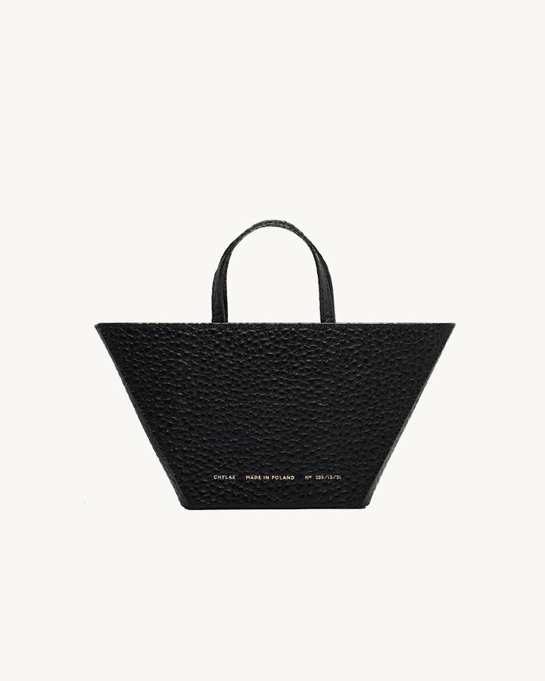 Trapeze Bag “black pebbled leather”