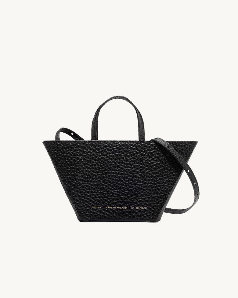 Trapeze Bag “black pebbled leather”
