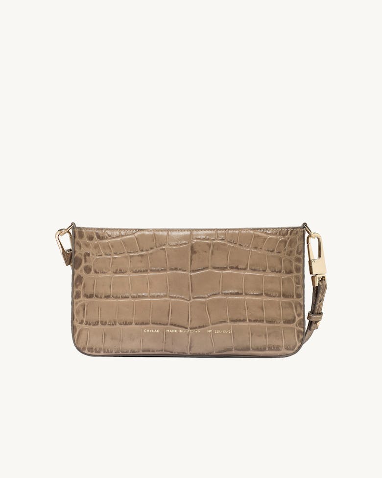 Underarm Bag “beige crocodile”