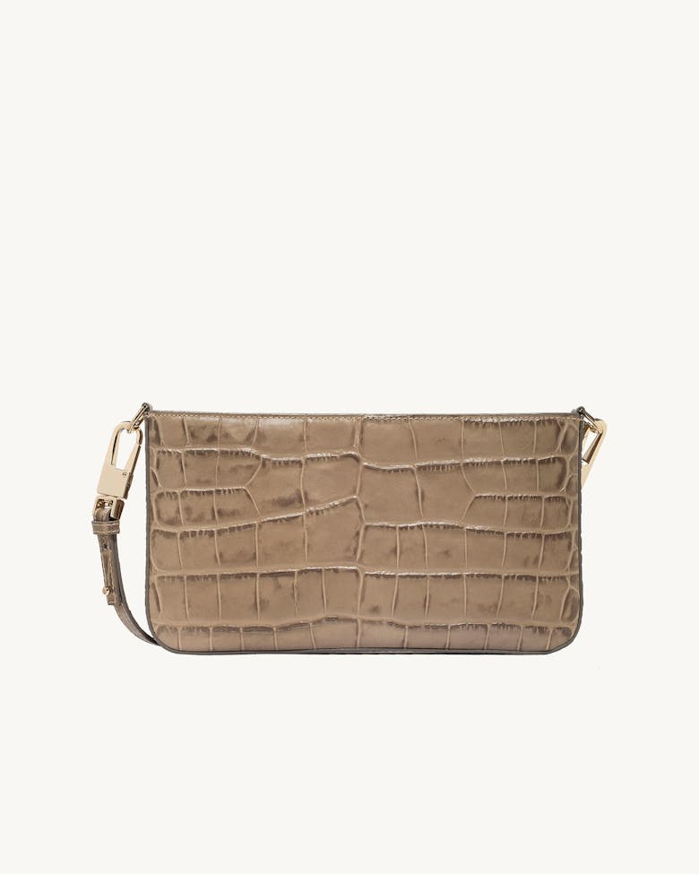 Underarm Bag “beige crocodile”