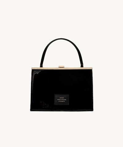 “Vintage” Clasp Bag “black patent leather”