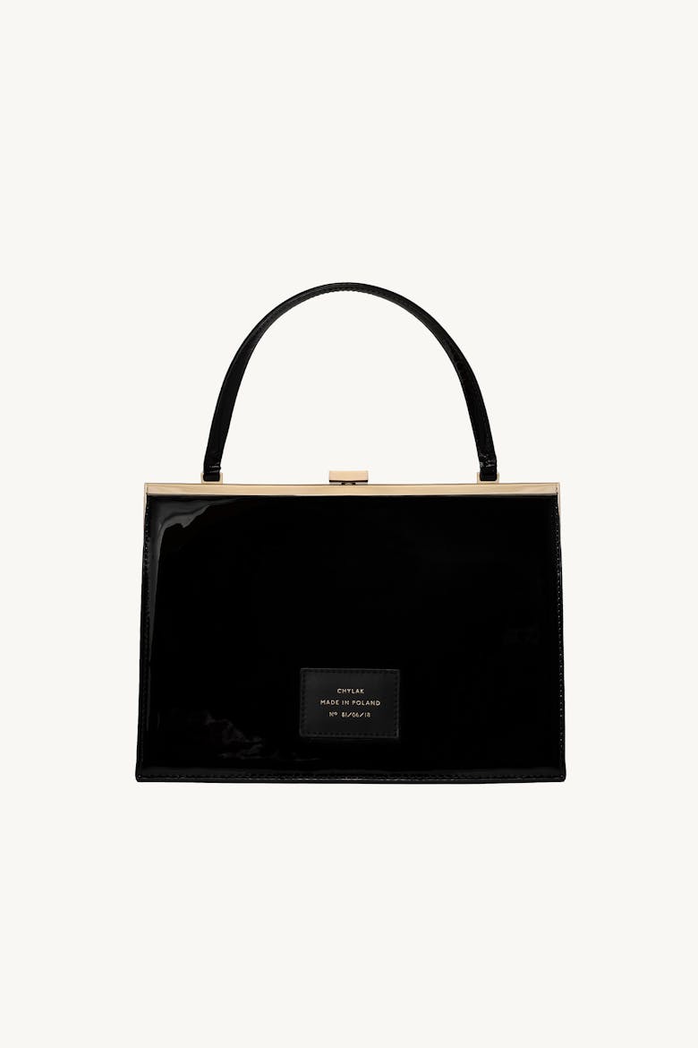 “Vintage” Clasp Bag “black patent leather”