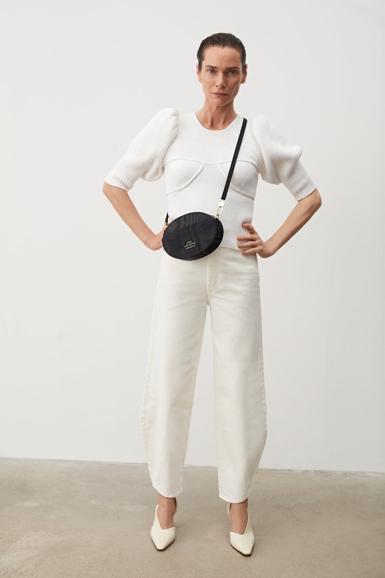 Ellipse Shoulder Bag Moiré Black