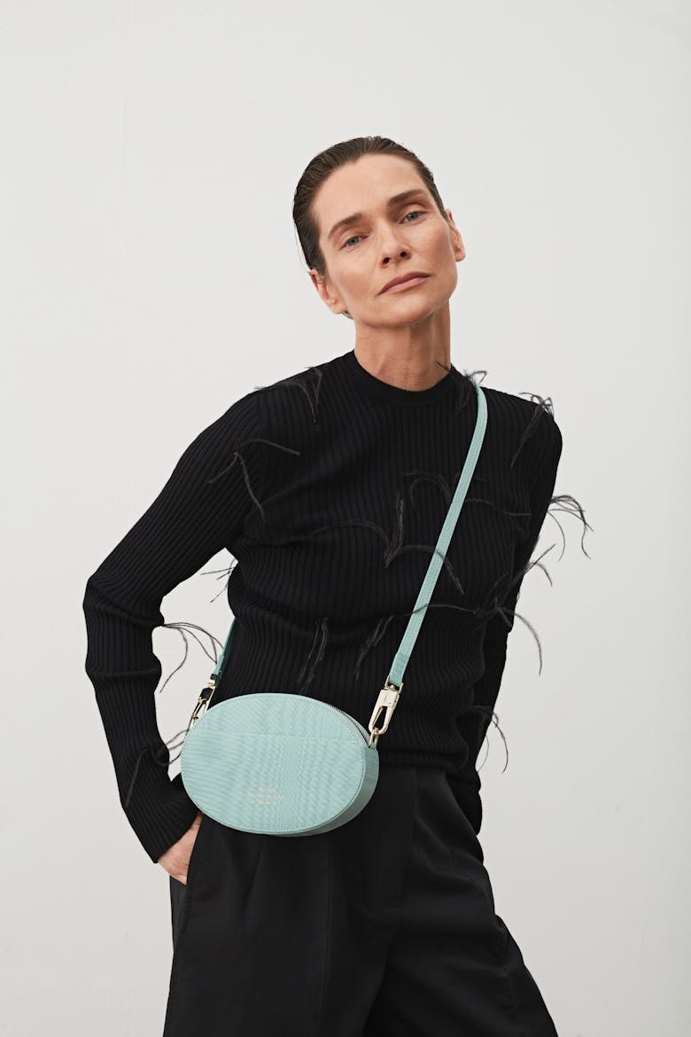 Ellipse Shoulder Bag Moiré Blue