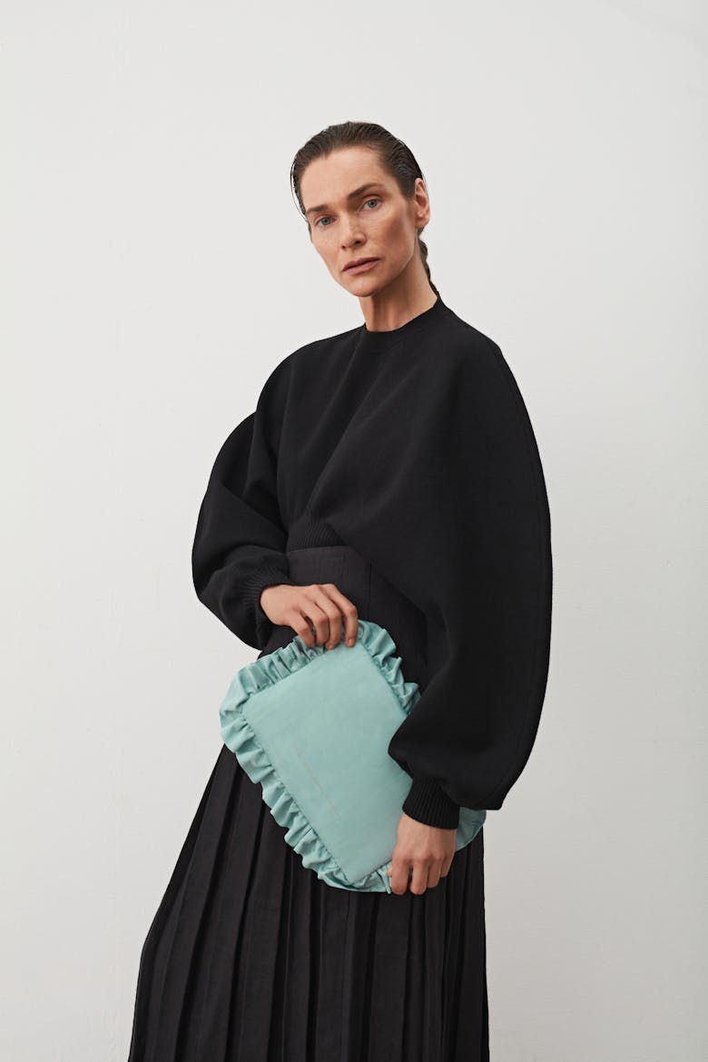 Pillow Clutch Moiré Blue