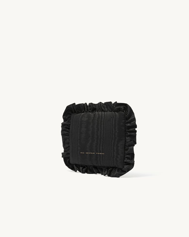 Pillow Clutch Moiré Black