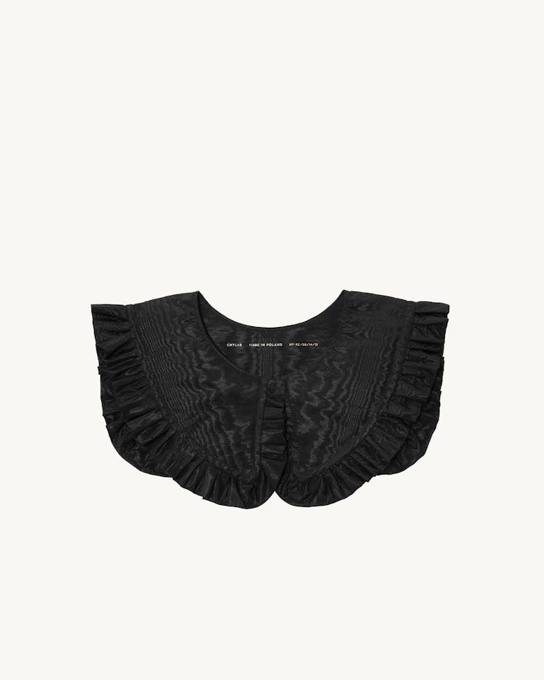 Square Collar Moiré Black