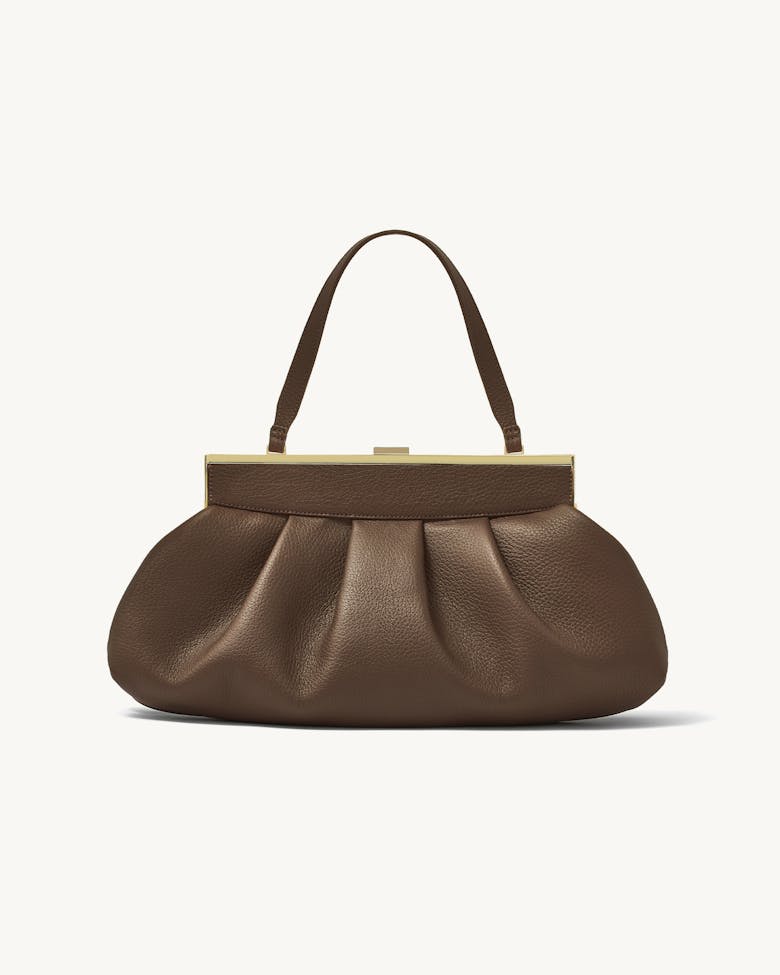 Dumpling Clasp Bag “Café-Au-Lait”