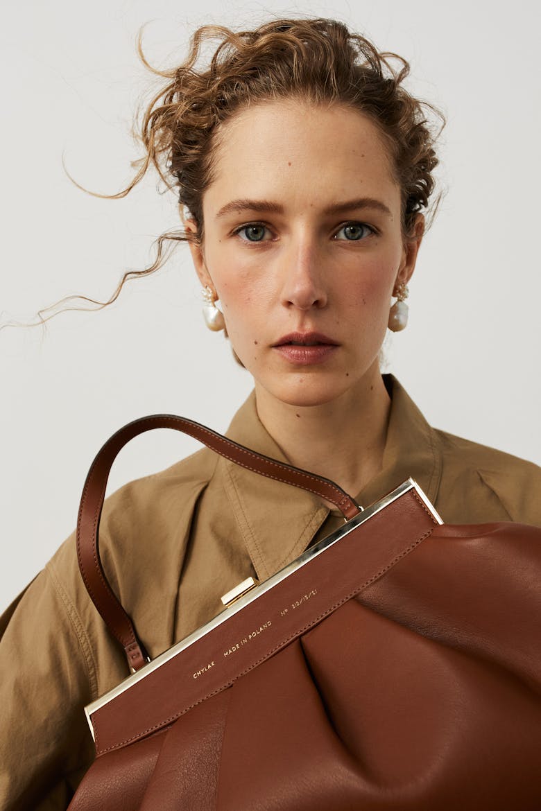 Dumpling Clasp Bag Caramel