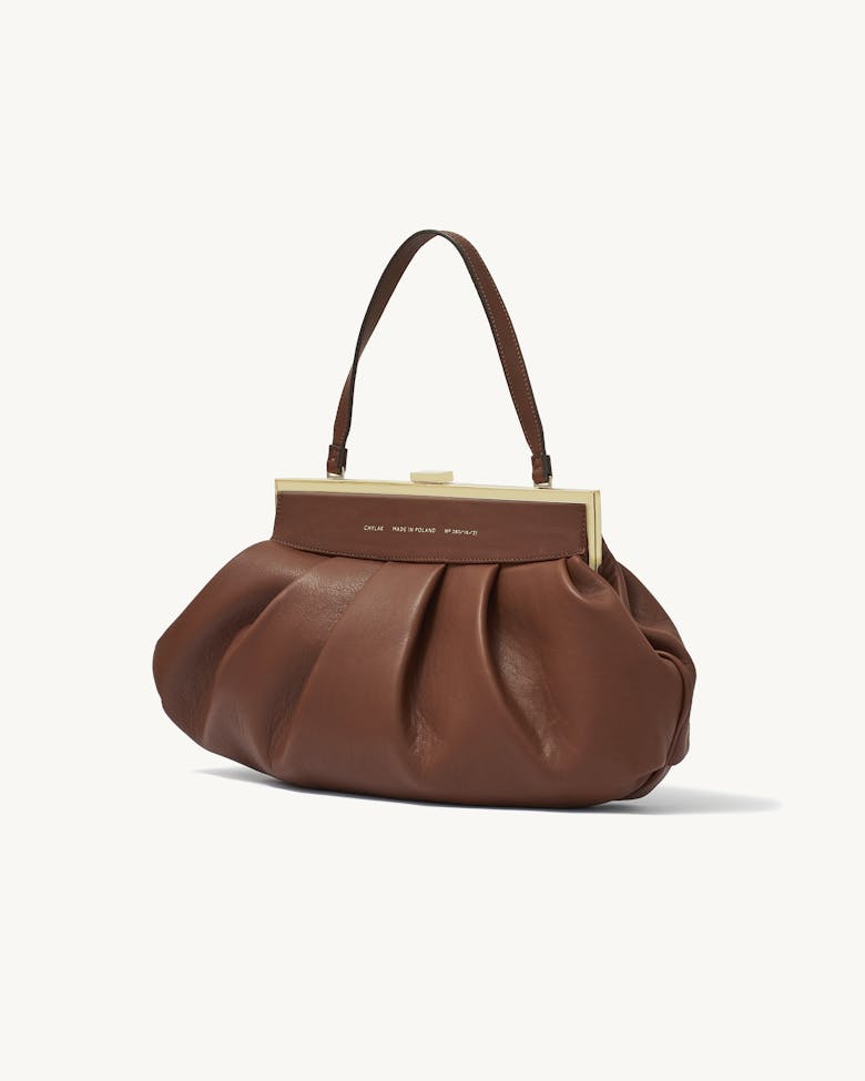 Dumpling Clasp Bag Caramel