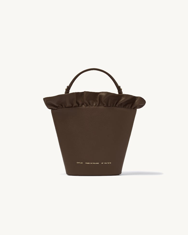 Flounce Bucket Bag “Café-Au-Lait”