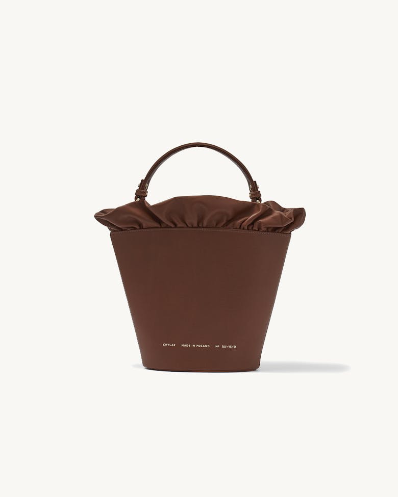 Flounce Bucket Bag Caramel