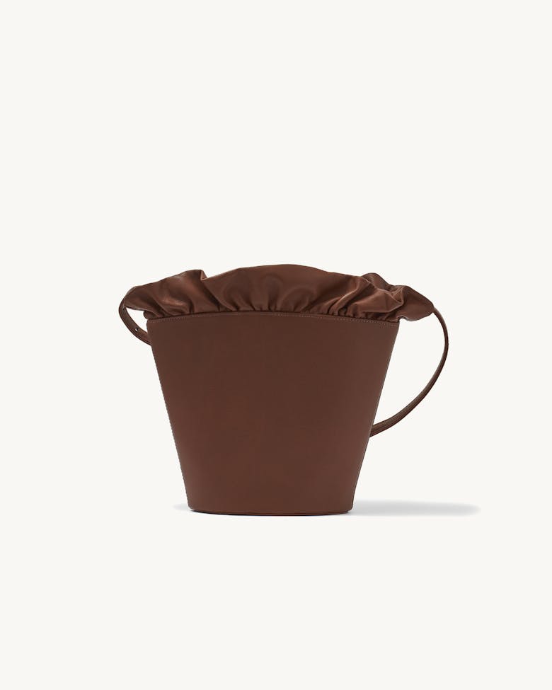 Flounce Bucket Bag Caramel