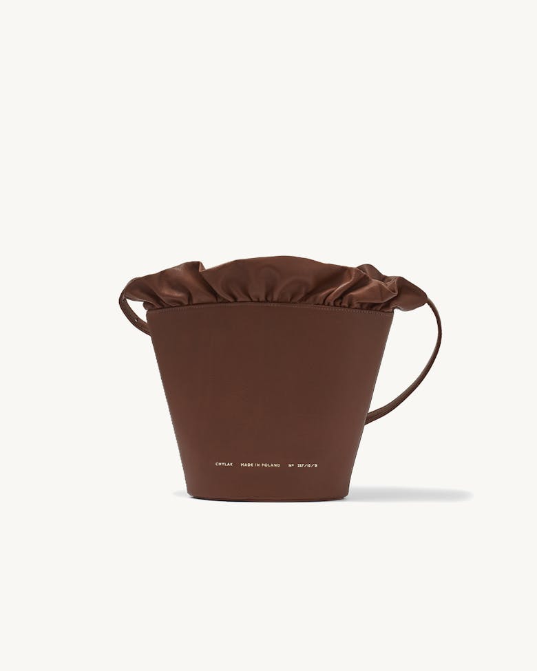 Flounce Bucket Bag Caramel