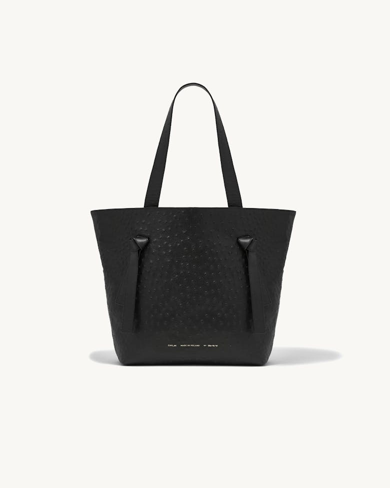 Knot Shopper Bag “black ostrich”