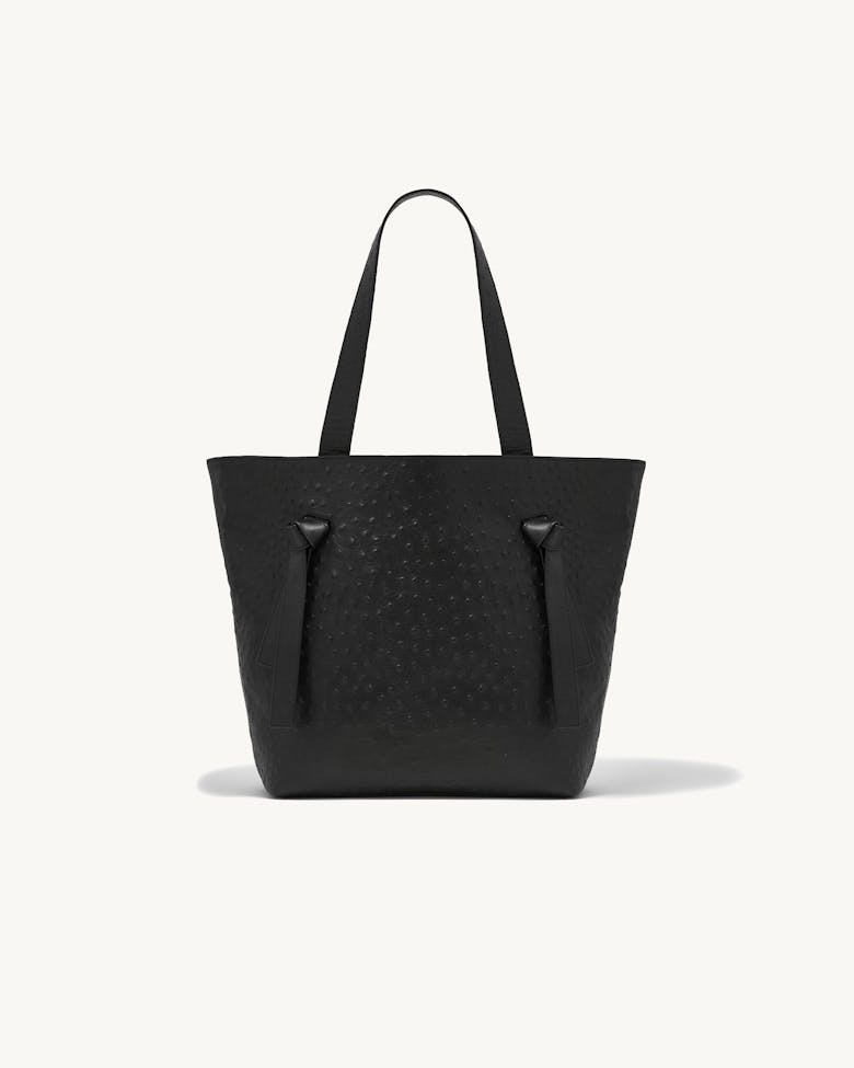 Knot Shopper Bag “black ostrich”