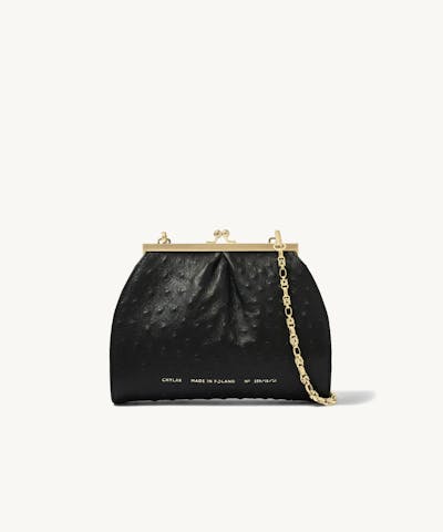 Small “Vintage” Bag “black ostrich”