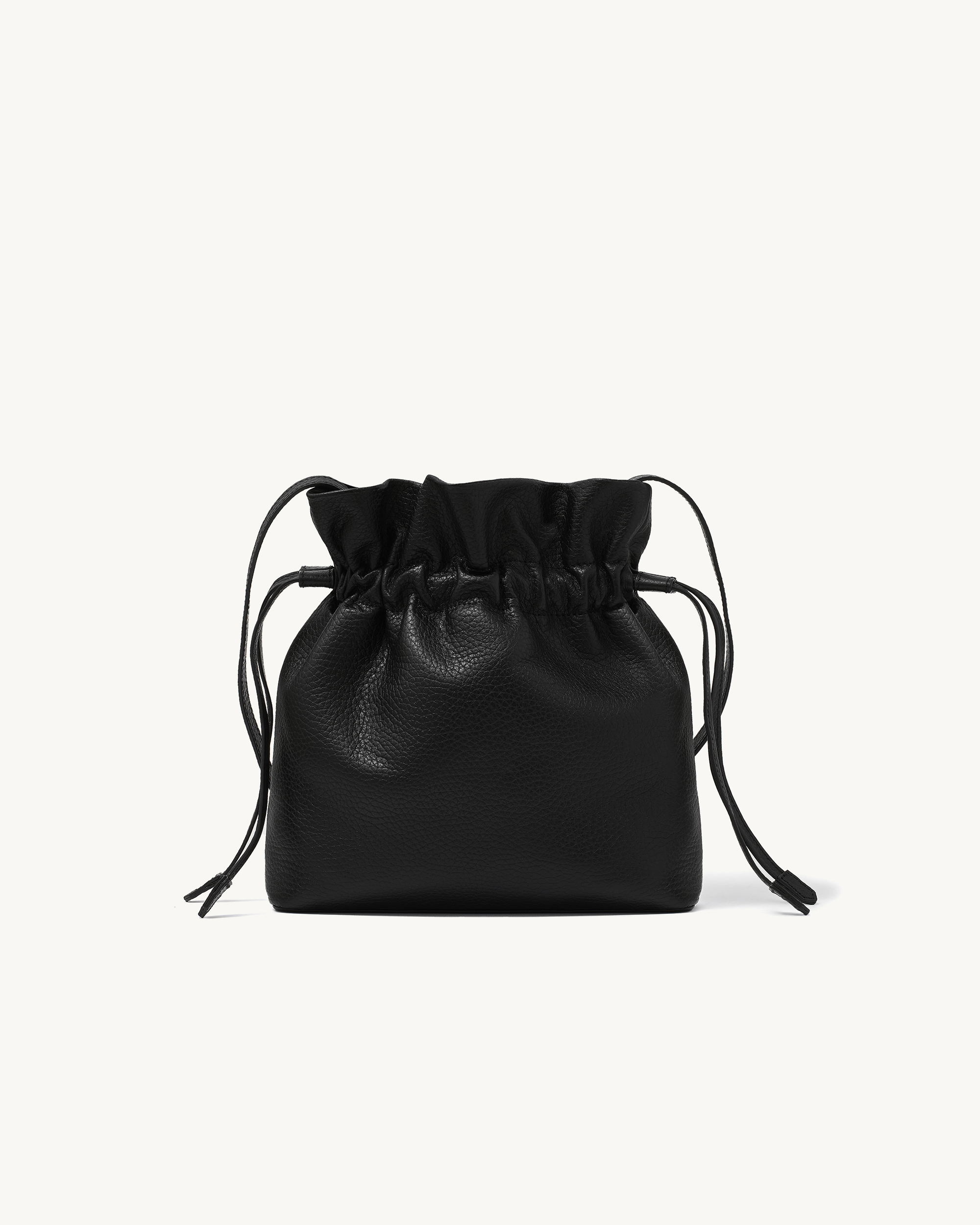 Soft Drawstring Bucket Bag Black Chylak