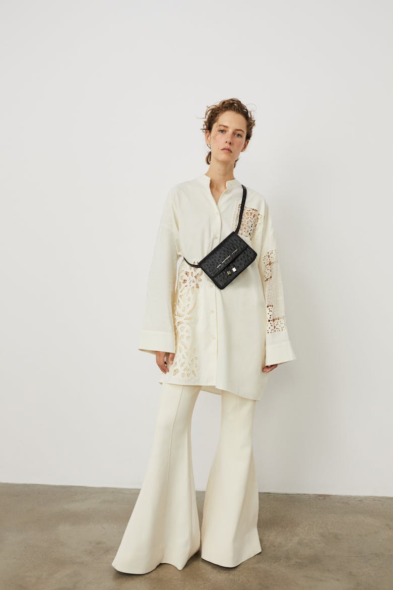 Mini Belt Bag “black ostrich”