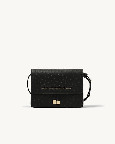 Mini Belt Bag “black ostrich”