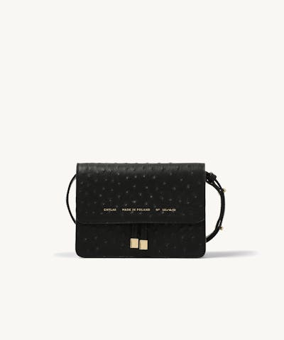 Mini Belt Bag “black ostrich”
