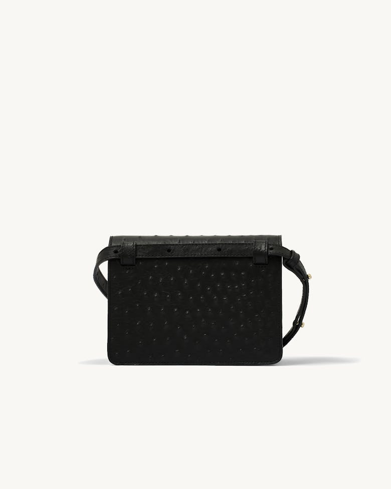 Mini Belt Bag “black ostrich”