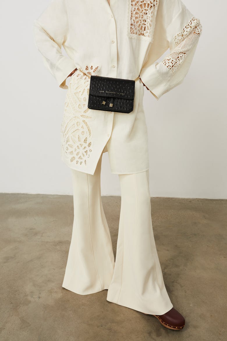 Mini Belt Bag “black ostrich”