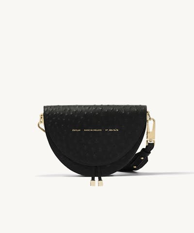 Saddle Bag “black ostrich”