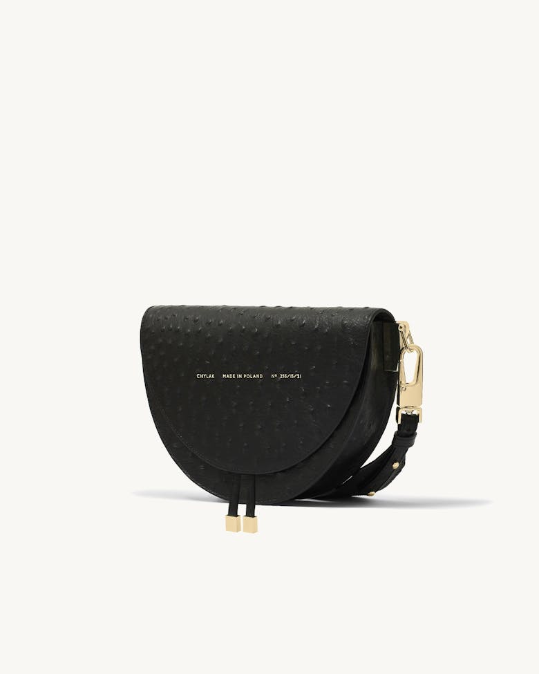 Saddle Bag “black ostrich”