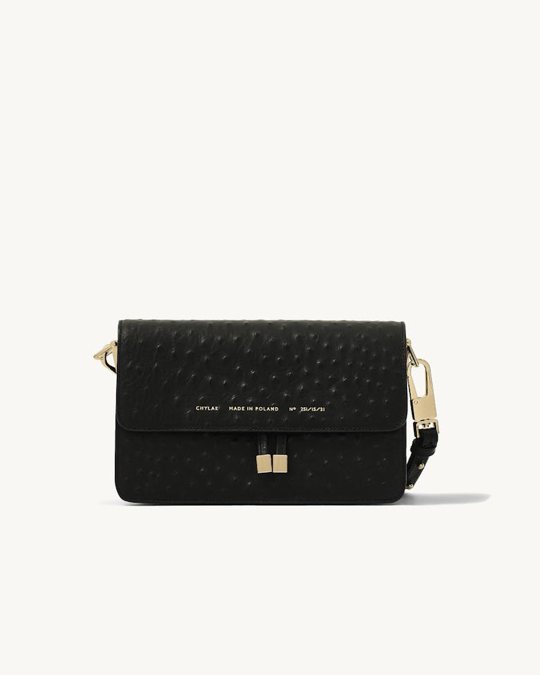 Shoulder Bag “black ostrich”