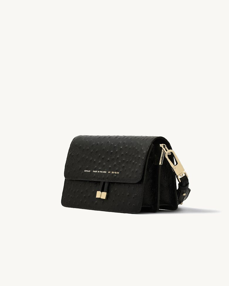 Shoulder Bag “black ostrich”