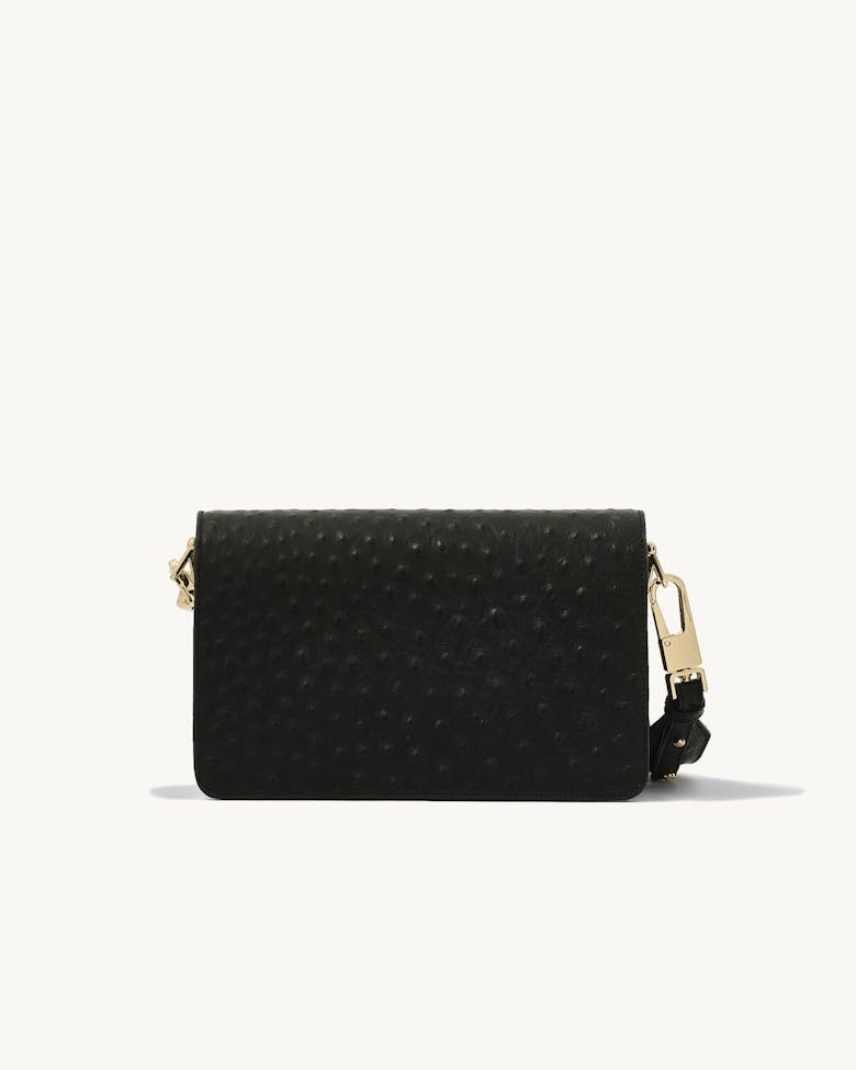 Shoulder Bag “black ostrich”