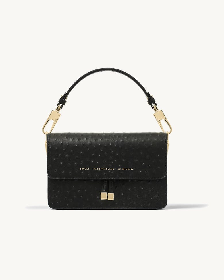 Shoulder Bag “black ostrich”