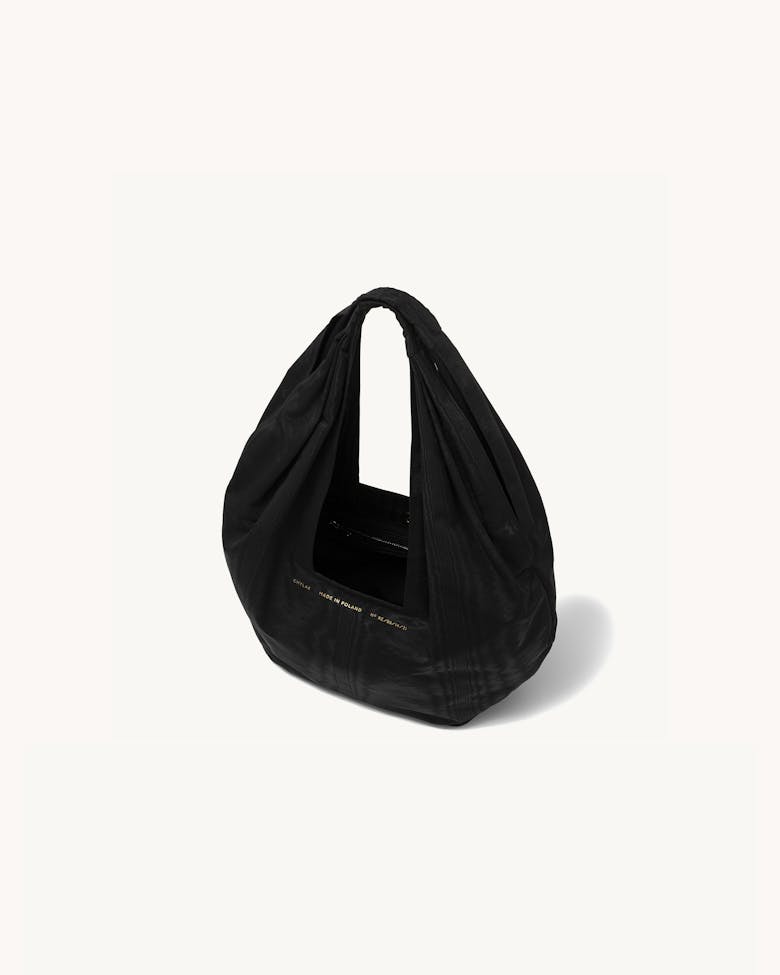 Small Hobo Bag Moiré Black