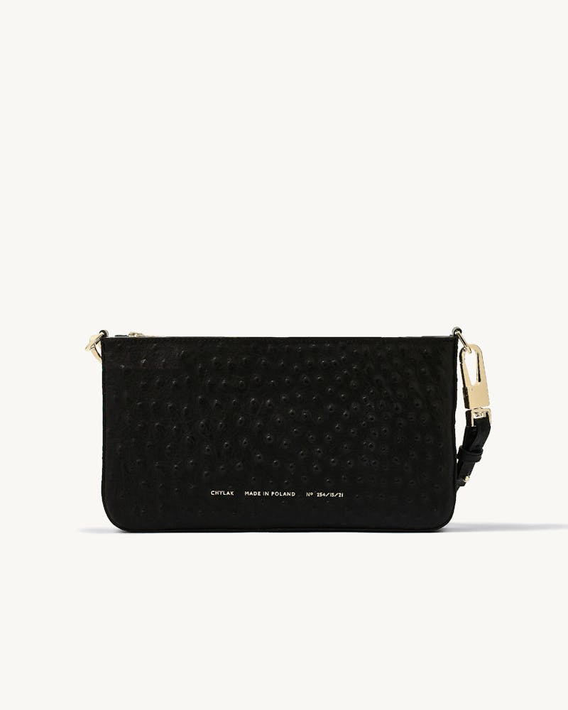 Underarm Bag “black ostrich” - Chylak