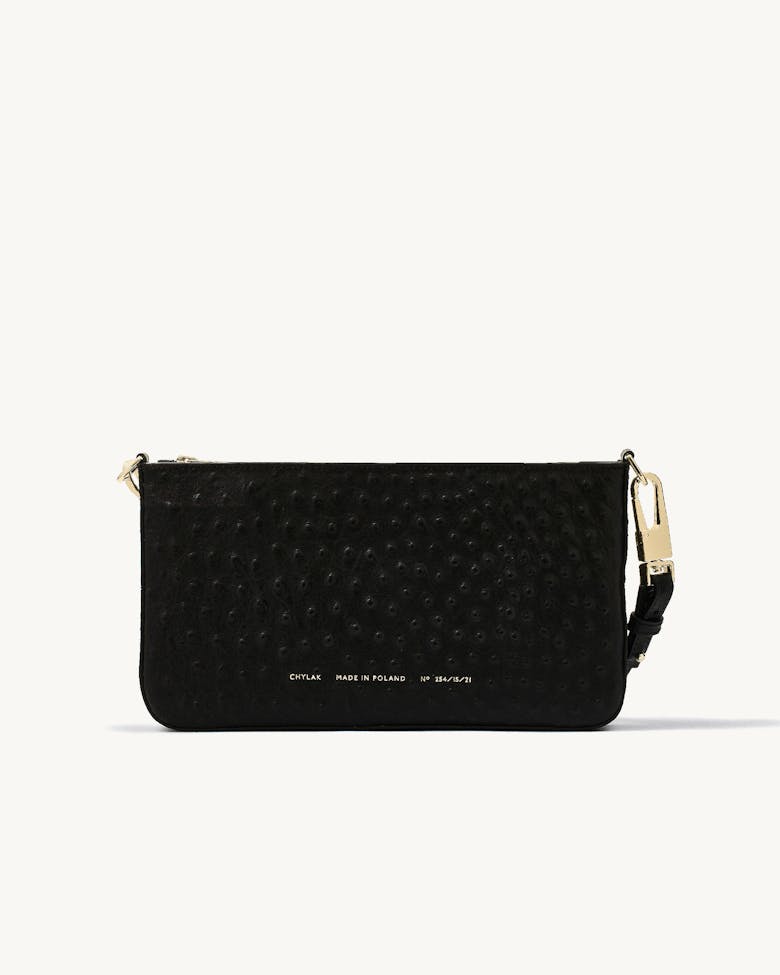 Underarm Bag “black ostrich”