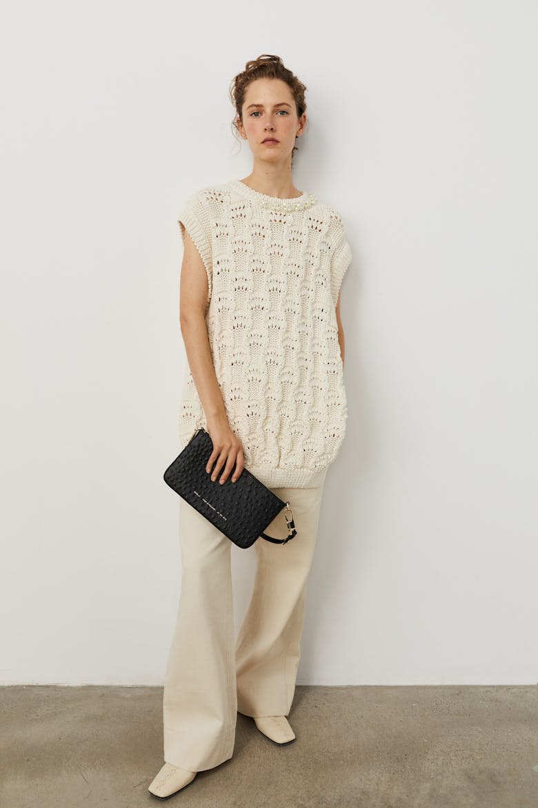 Underarm Bag “black ostrich”