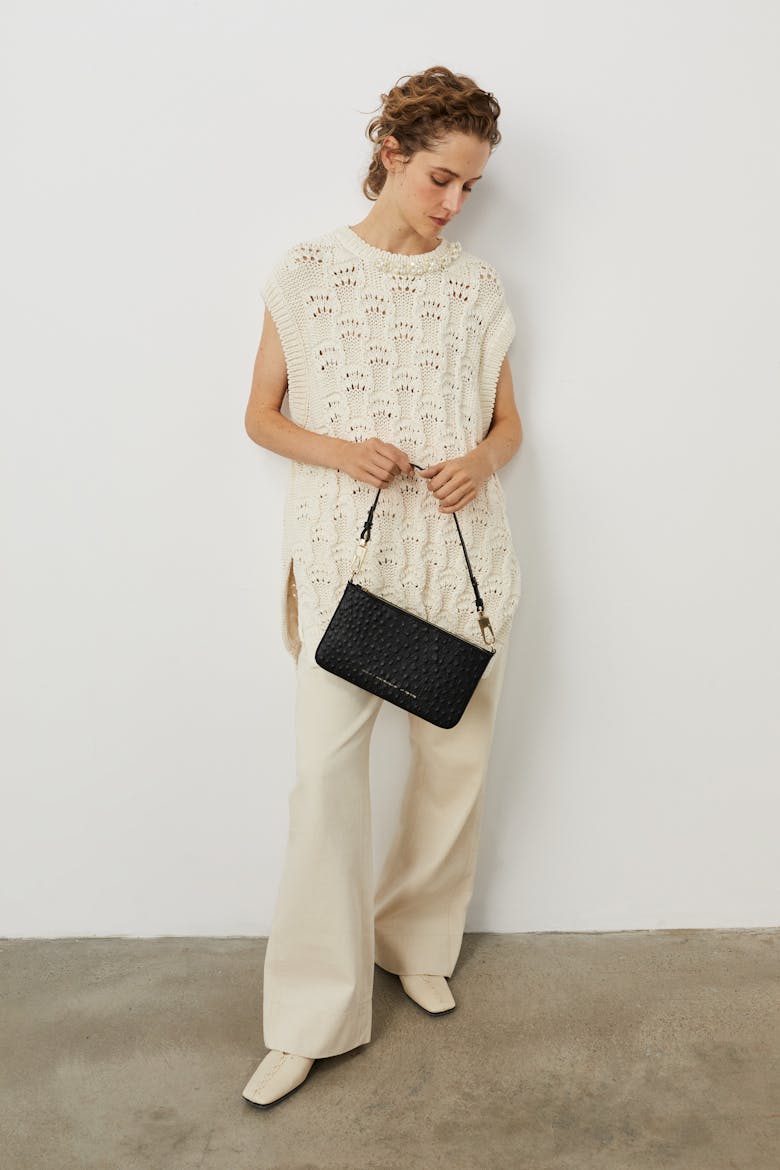 Underarm Bag “black ostrich”