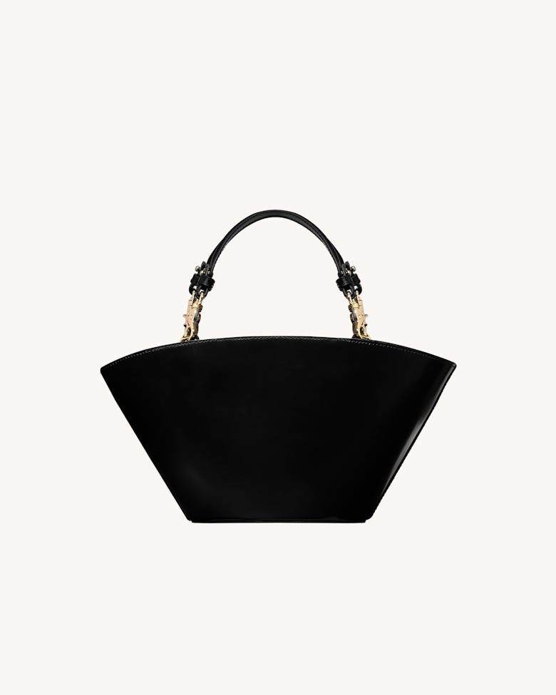Small Basket Bag “glossy black”