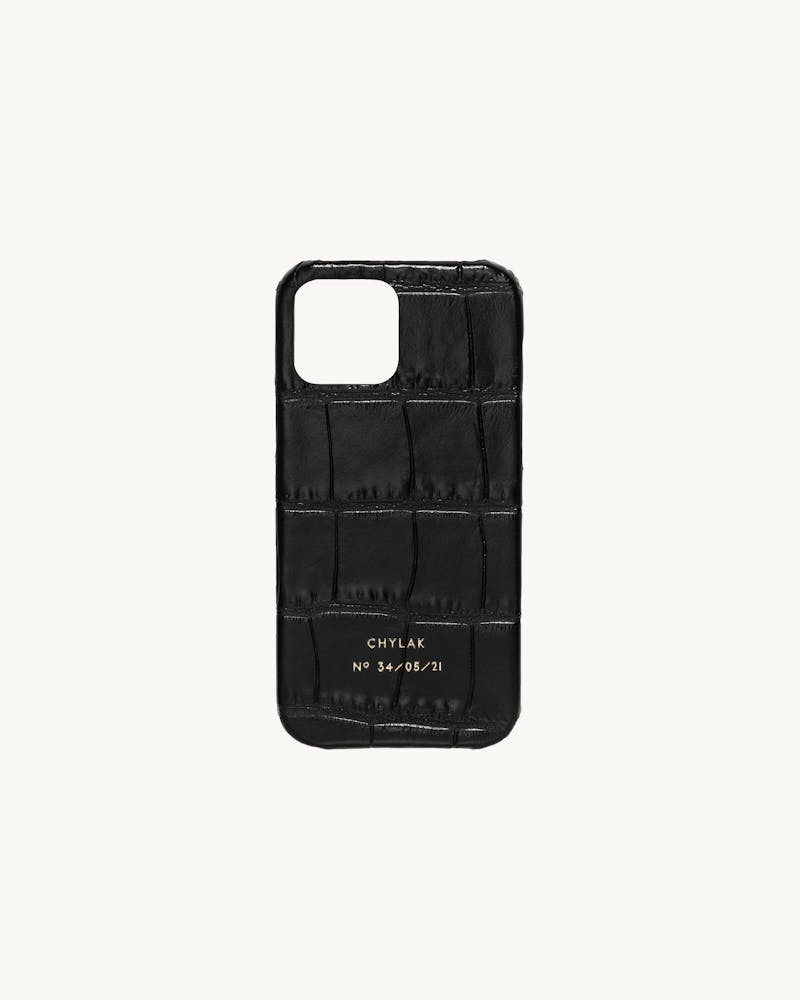 iPhone Case “glossy black crocodile” #1