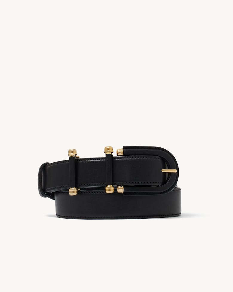 Pasek z Półokrągłą Klamrą czarny