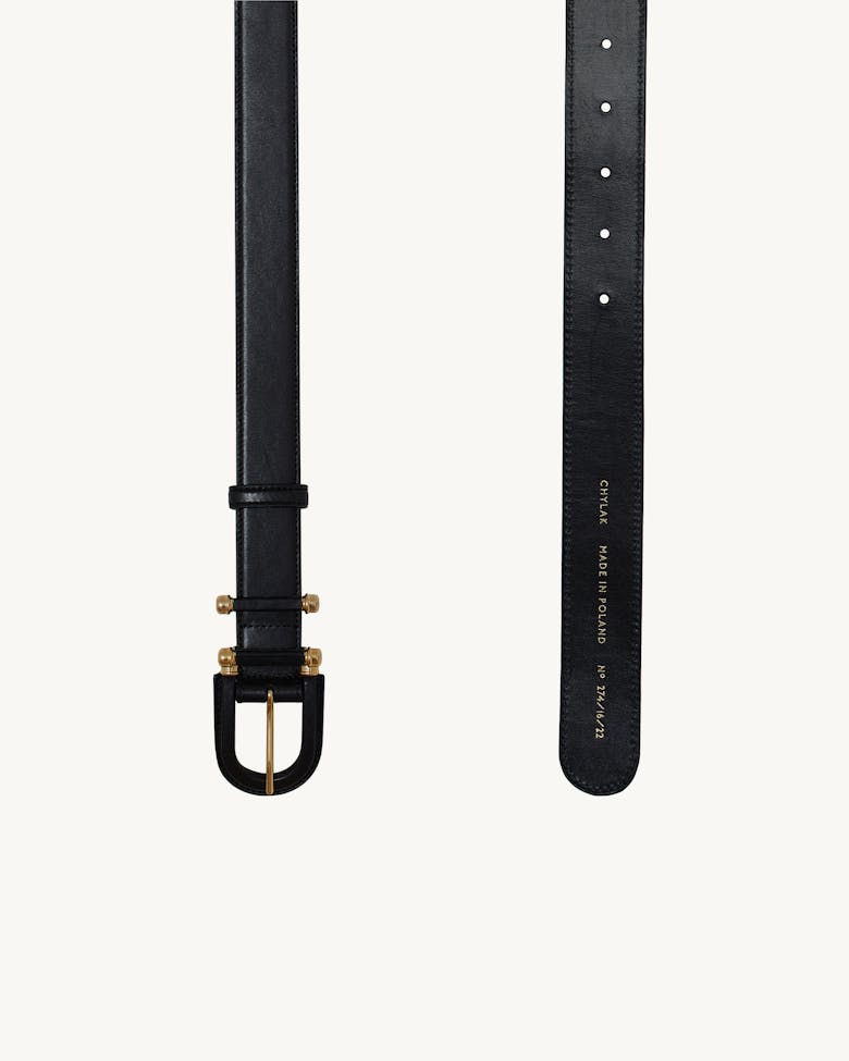 Pasek z Półokrągłą Klamrą czarny