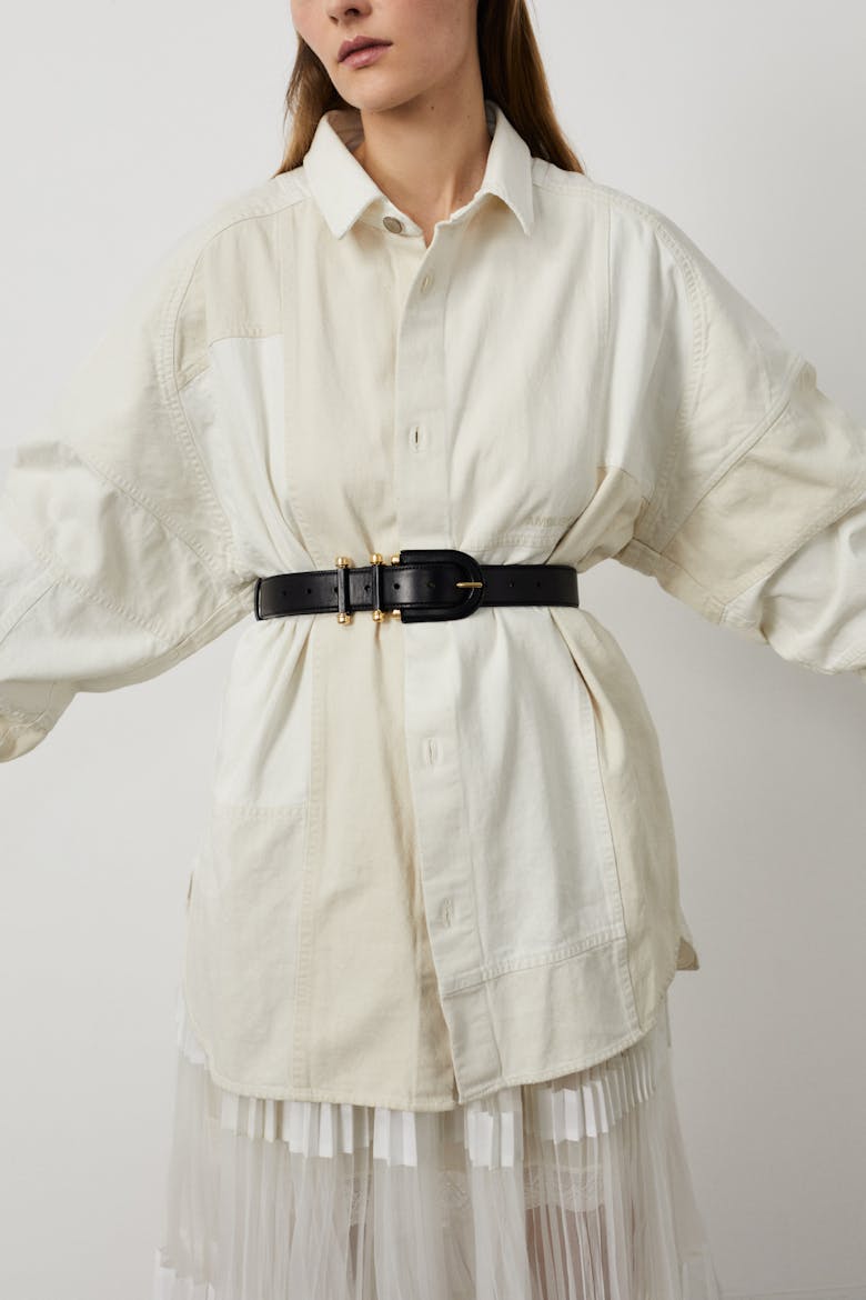 Pasek z Półokrągłą Klamrą czarny