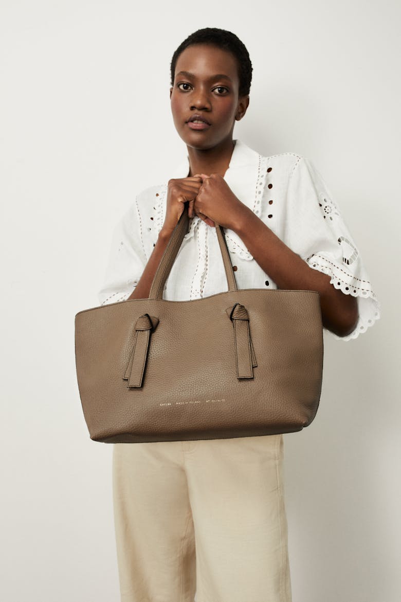 Knot Tote Bag Taupe