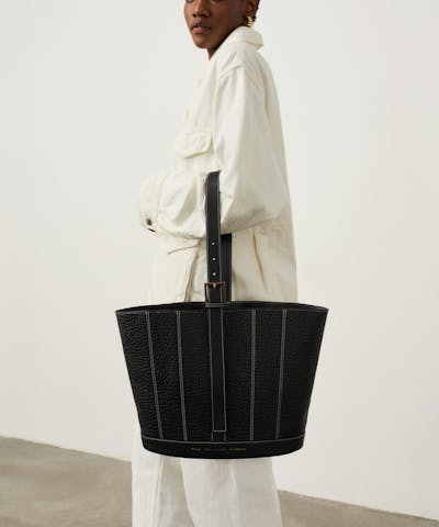 One-Strap Tote Bag Black