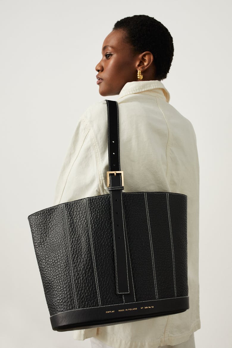 One-Strap Tote Bag Black