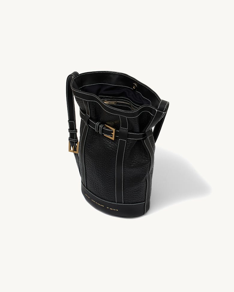 Tall Bucket Bag Black