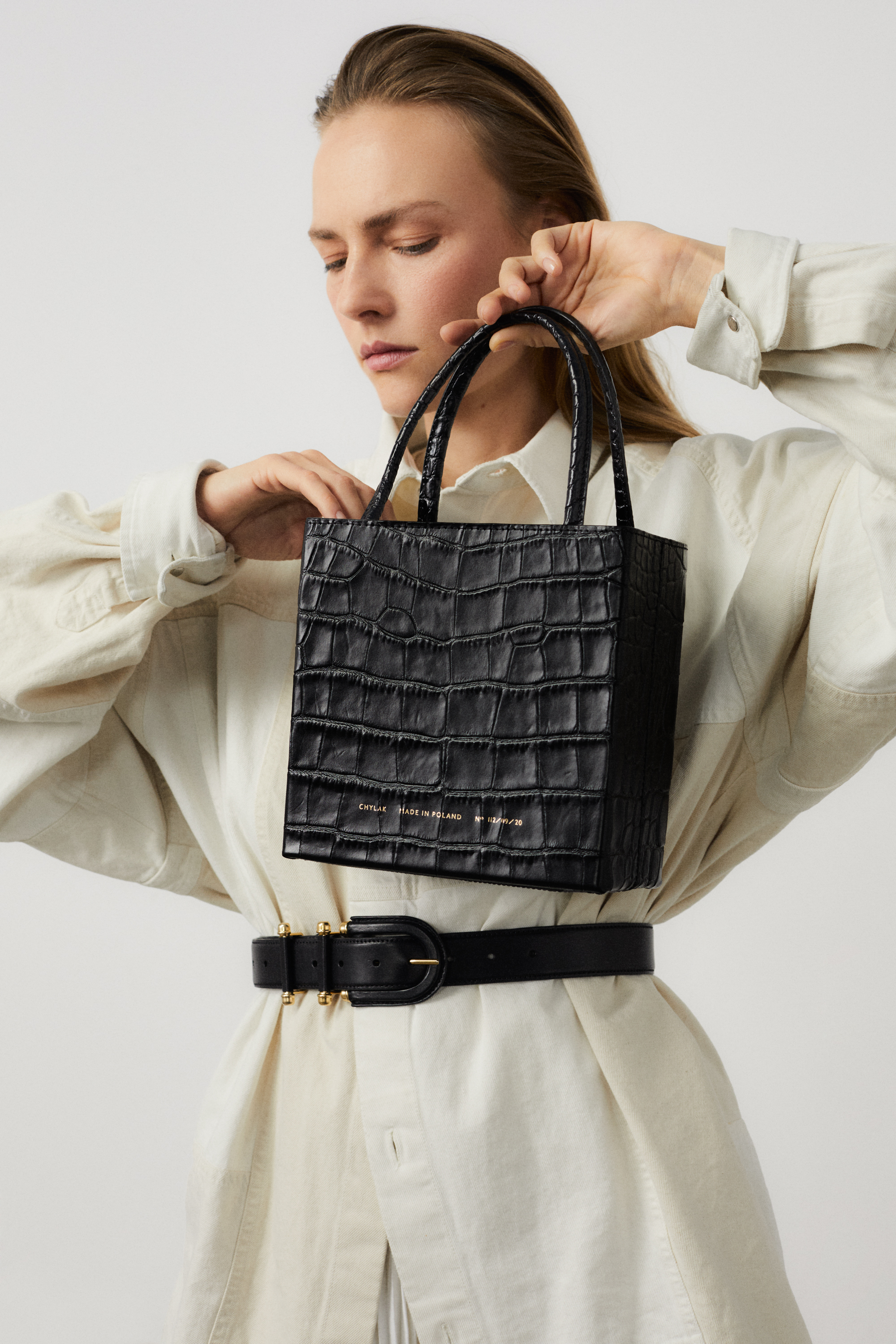 Crocodile black clearance bag